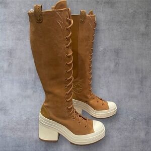 CONVERSE Chuck 70 De Luxe Heel XX Platform High Western Womens 7 Festival Boho